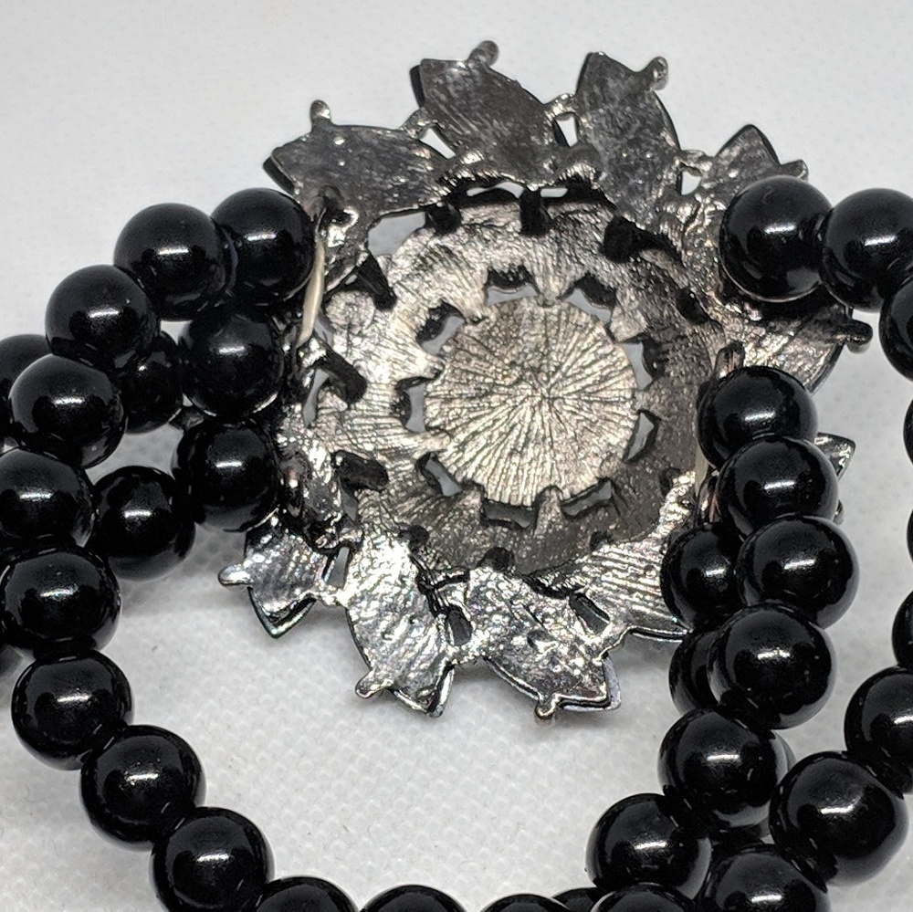 Black Stretch Statement Bracelet - image 5